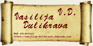Vasilija Dulikrava vizit kartica
